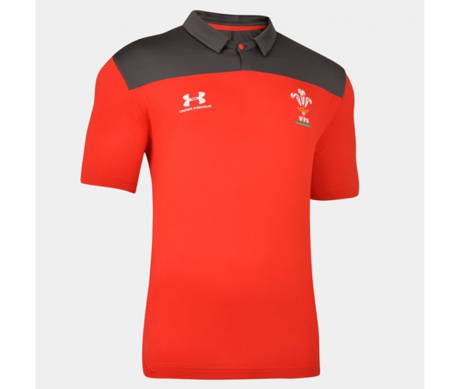 Under Armour Wales Men WRU Rugby Polo Jersey 2019 