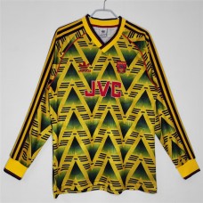 Arsenal FC Long Sleeve Away Retro Soccer Jersey 1990