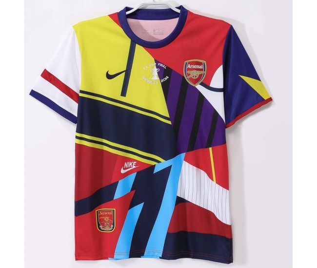 Arsenal FC Men Commemorative Retro Soccer Jersey 2014