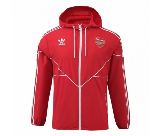 Arsenal Mens Red Windbreaker Soccer Jacket 2024