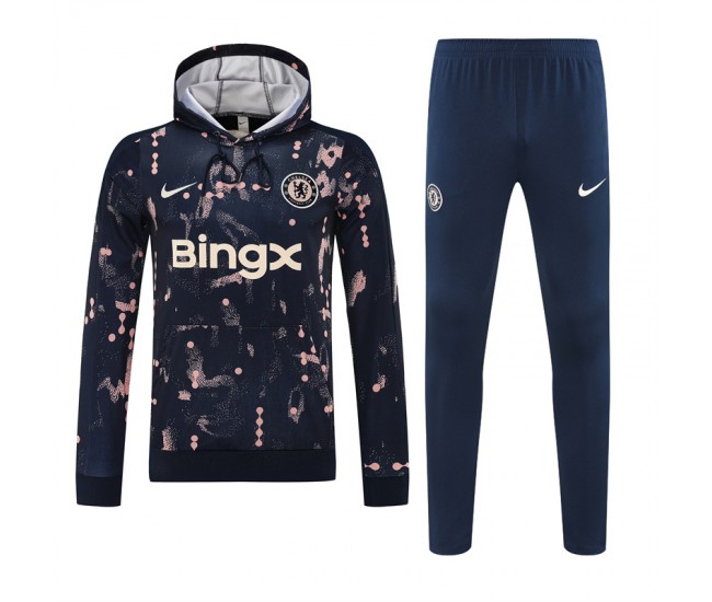 Chelsea FC Mens Academy Pro Se Training Hooded Sweat Soccer Tracksuit 2025-26