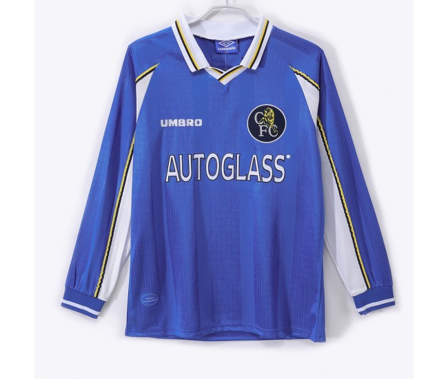 Chelsea Men's Home Long Sleeve Soccer Jersey 1997