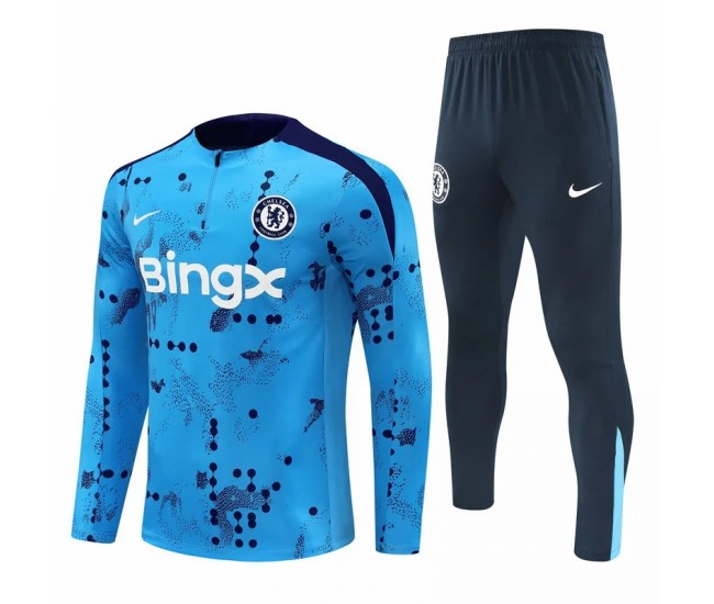 Chelsea Mens Blue Training Technical Soccer Tracksuit 2024