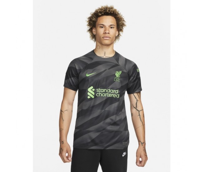 Liverpool FC Mens Goalkeeper Soccer Jersey Black 2023