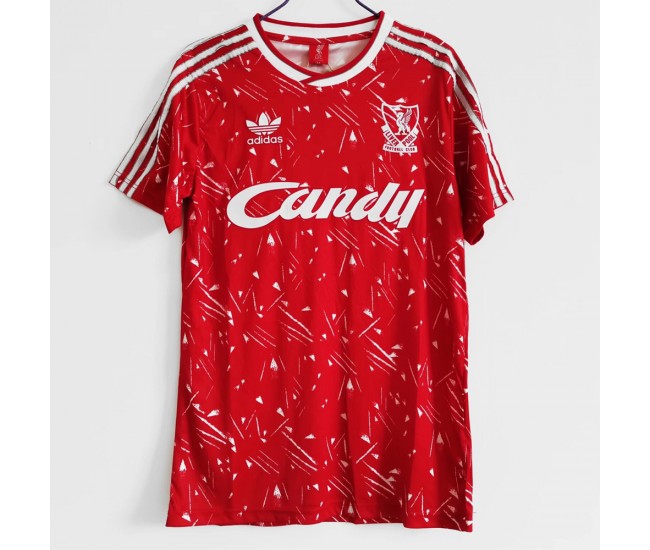 Liverpool FC Home Retro Soccer Jersey 1989
