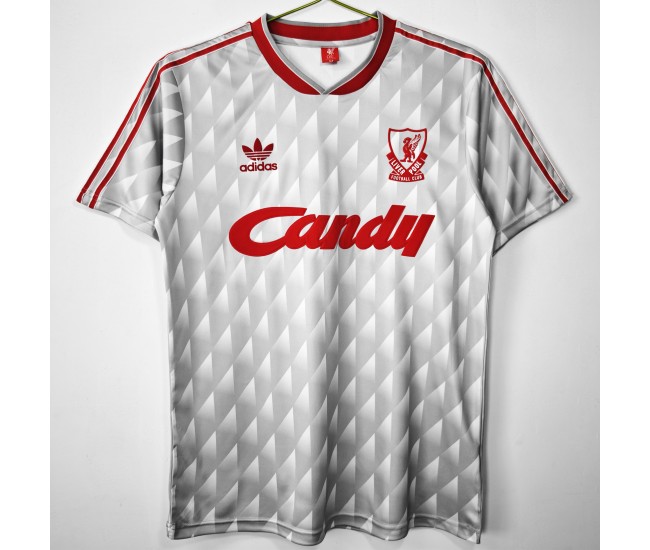 Liverpool FC Men Away Retro Soccer Jersey 1989