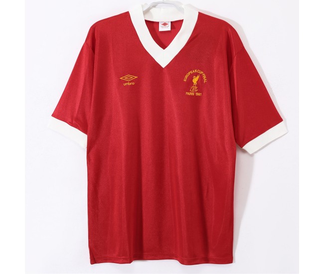 Liverpool FC Men Home Retro Soccer Jersey 1980