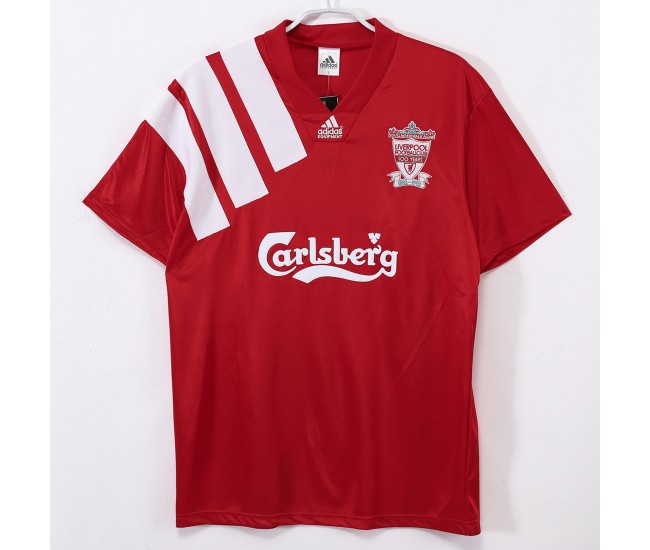 Liverpool FC Men Home Retro Soccer Jersey 1992