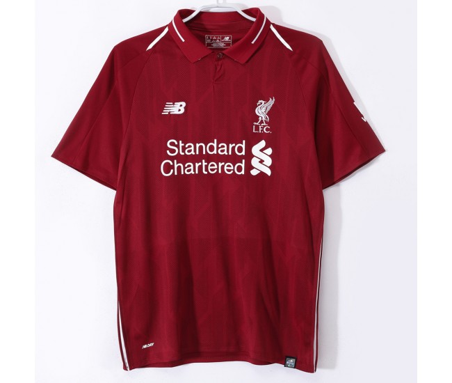 Liverpool FC Men Home Retro Soccer Jersey 2018
