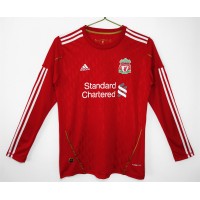 Liverpool FC Men Home Long Sleeve Retro Soccer Jersey 2010