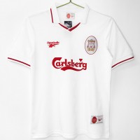 Liverpool FC Men White Retro Soccer Jersey 1996