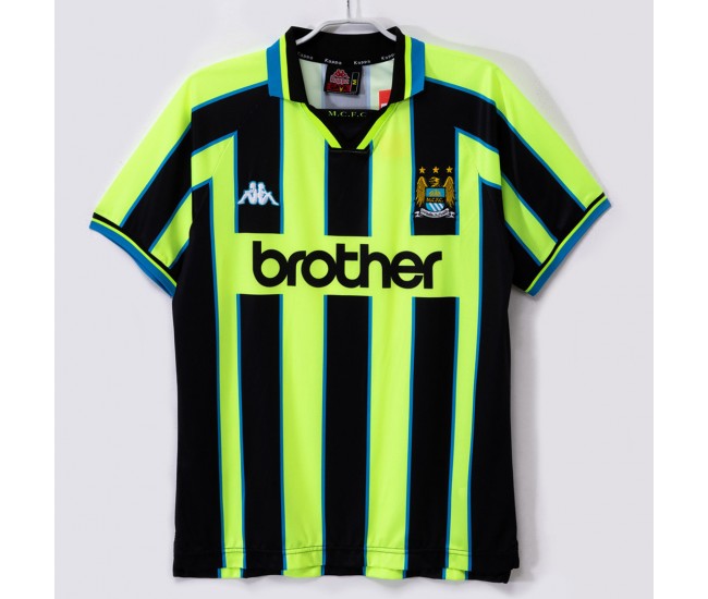 Manchester City Men Away Retro Soccer Jersey 1998