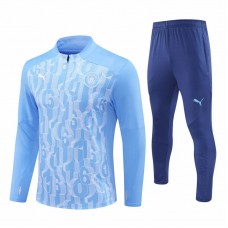 Manchester City FC Mens Blue Training Technical Soccer Tracksuit 2024