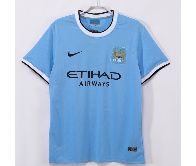 Manchester City Men Home Retro Soccer Jersey 2013
