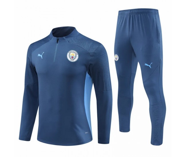 Manchester City FC Mens Navy Training Technical Soccer Tracksuit 2024