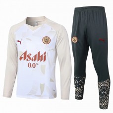 Manchester City FC Mens White Training Technical Soccer Tracksuit 2024