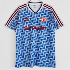 Manchester United FC Men Away Retro Soccer Jersey 1990 Manchester United FC Men Away Retro Soccer Jersey 1990