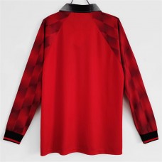 Manchester United FC Long Sleeve Home Retro Soccer Jersey 1996