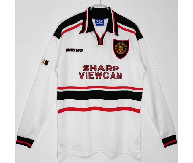 Manchester United FC Long Sleeve Away Retro Soccer Jersey 1998