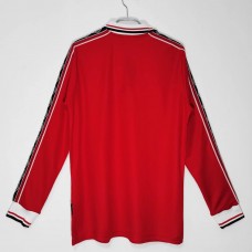 Manchester United FC Long Sleeve Home Retro Soccer Jersey 1998
