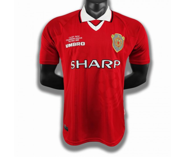 Manchester United FC Home Retro Soccer Jersey 1999