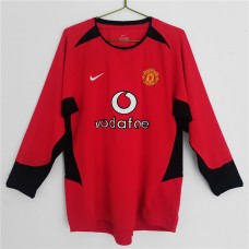 Manchester United FC Long Sleeve Home Retro Soccer Jersey 2002