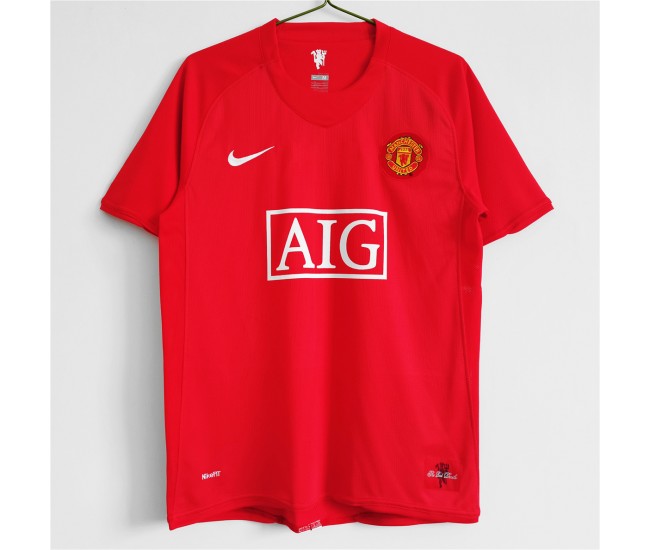 Manchester United FC Home Retro Soccer Jersey 2007