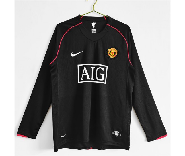 Manchester United FC Long Sleeve Away Retro Soccer Jersey 2007