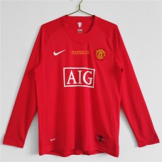 Manchester United FC Euro Long Sleeve Home Retro Jersey 2007
