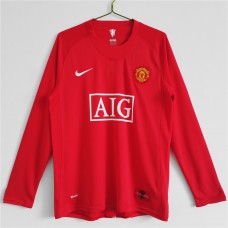 Manchester United FC Long Sleeve Home Retro Soccer Jersey 2007