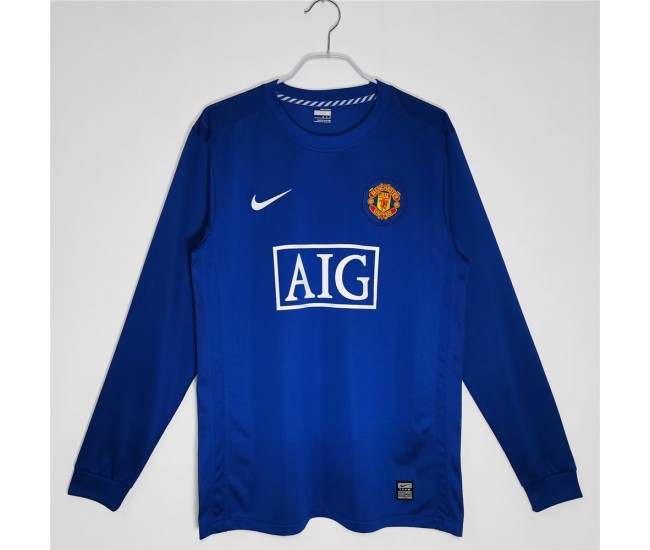 Manchester United FC Long Sleeve Third Retro Soccer Jersey 2008