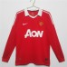 Manchester United FC Long Sleeve Home Retro Soccer Jersey 2010