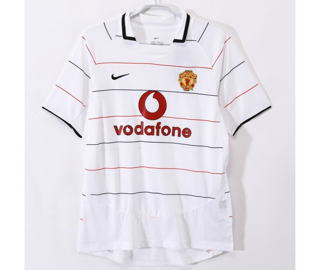 Manchester United FC Men Away Retro Soccer Jersey 2004 Manchester United FC Men Away Retro Soccer Jersey 2004