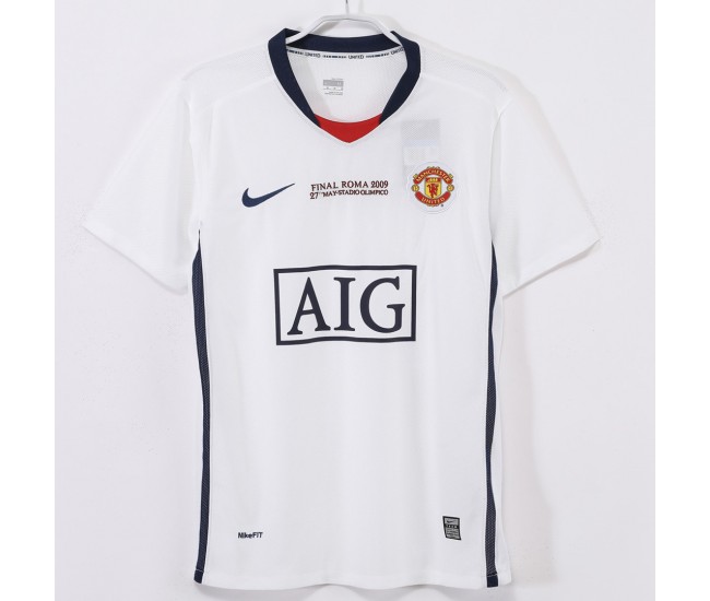 Manchester United FC Men Away Retro Soccer Jersey 2008 Manchester United FC Men Away Retro Soccer Jersey 2008