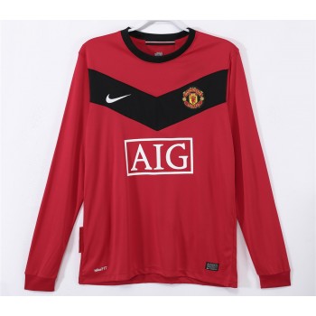 Manchester United FC Men Home Long Sleeve Retro Soccer Jersey 2009 Manchester United FC Men Home Long Sleeve Retro Soccer Jersey 2009