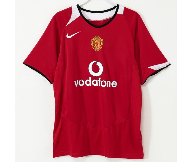 Manchester United FC Men Home Retro Soccer Jersey 2004 Manchester United FC Men Home Retro Soccer Jersey 2004
