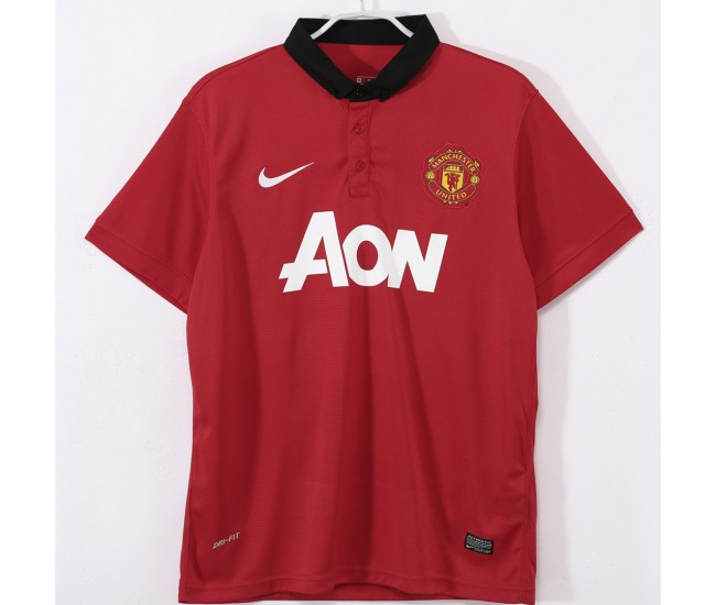 Manchester United FC Men Home Retro Soccer Jersey 2013 Manchester United FC Men Home Retro Soccer Jersey 2013