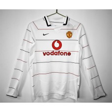 Manchester United FC Men Away Long Sleeve Retro Soccer Jersey 2004