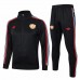 Manchester United Mens Black Training Presentation Soccer Tracksuit 2024