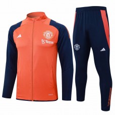 Manchester United Mens Orange Training Presentation Soccer Tracksuit 2024