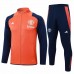 Manchester United Mens Orange Training Presentation Soccer Tracksuit 2024