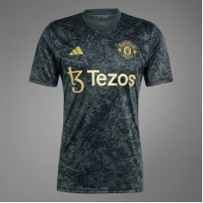 Manchester United Mens Stone Roses Pre-Match Soccer Jersey 2024