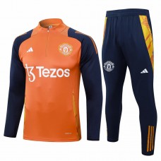 Manchester United FC Mens Orange Training Technical Soccer Tracksuit 2024