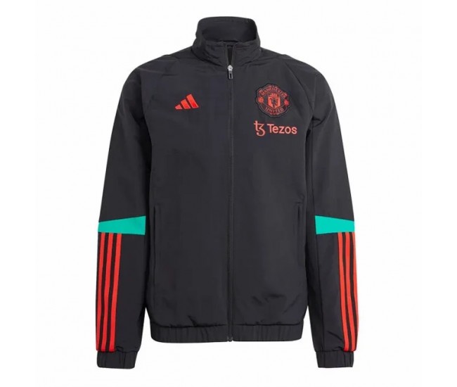 Manchester United Men Training Presentation Soccer Jacket Black 2023