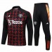 Manchester United FC Mens Black Training Technical Soccer Tracksuit 2024