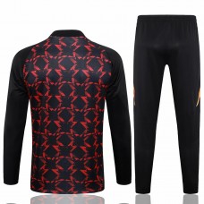 Manchester United FC Mens Black Training Technical Soccer Tracksuit 2024