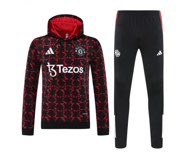 Manchester United FC Men's Pre Match Training Hooded Sweat Soccer Tracksuit 2024-25