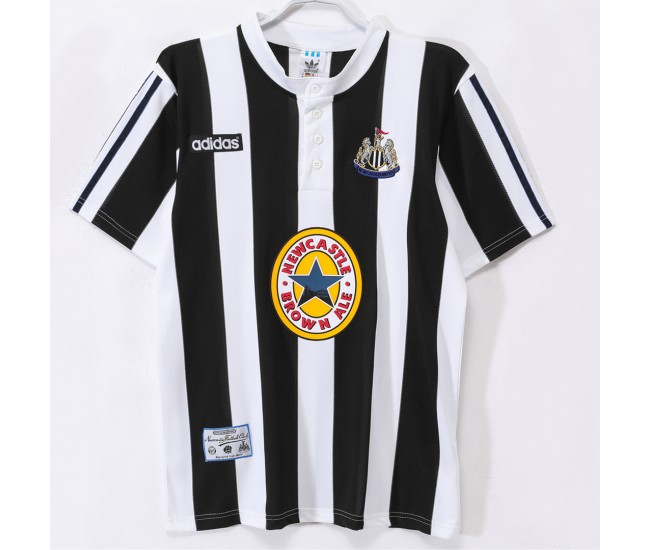 Newcastle United Men Home Retro Soccer Jersey 1995