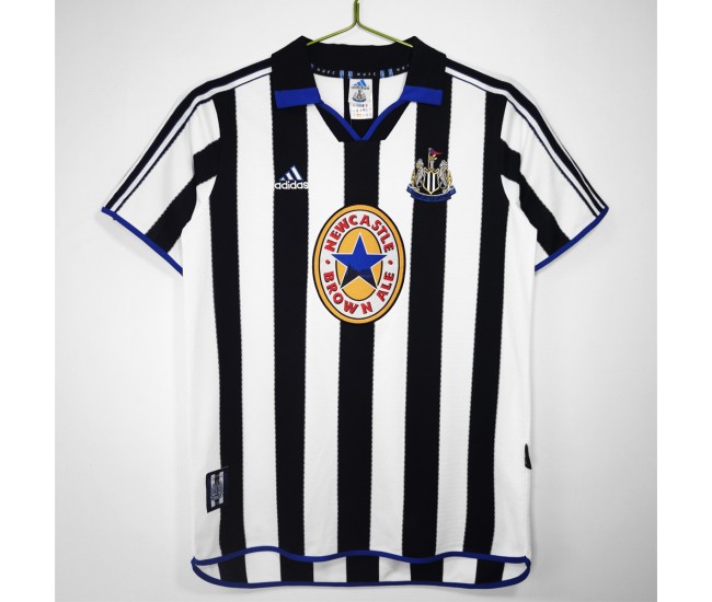 Newcastle United Men Home Retro Soccer Jersey 1999