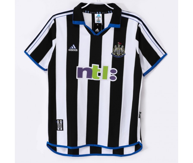 Newcastle United Men Home Retro Soccer Jersey 2000